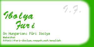 ibolya furi business card
